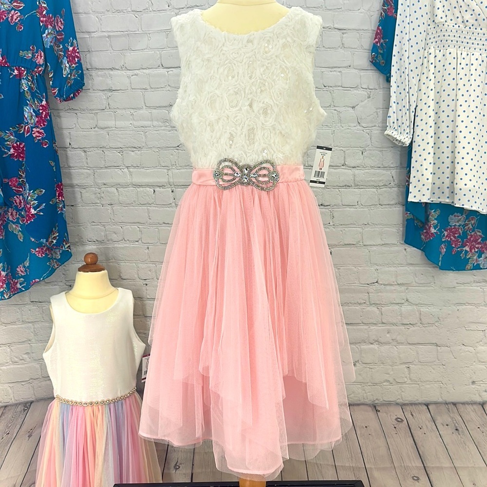 Emily Rose Blush Dress‎ girls size 16 Sunday best pageant special occasion